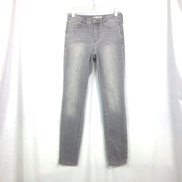 Athleta Gray Jeans Sculptek Soft Stretch Regular Rise Skinny Crop Size 2 - Picture 2 of 11